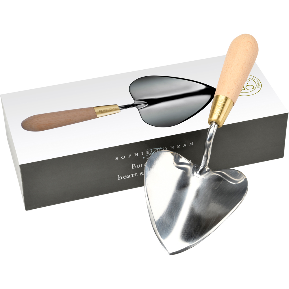 Sophie Conran Stainless Steel Heart Shaped Garden Trowel with Beech Wood Handle in Gift Box Image 5