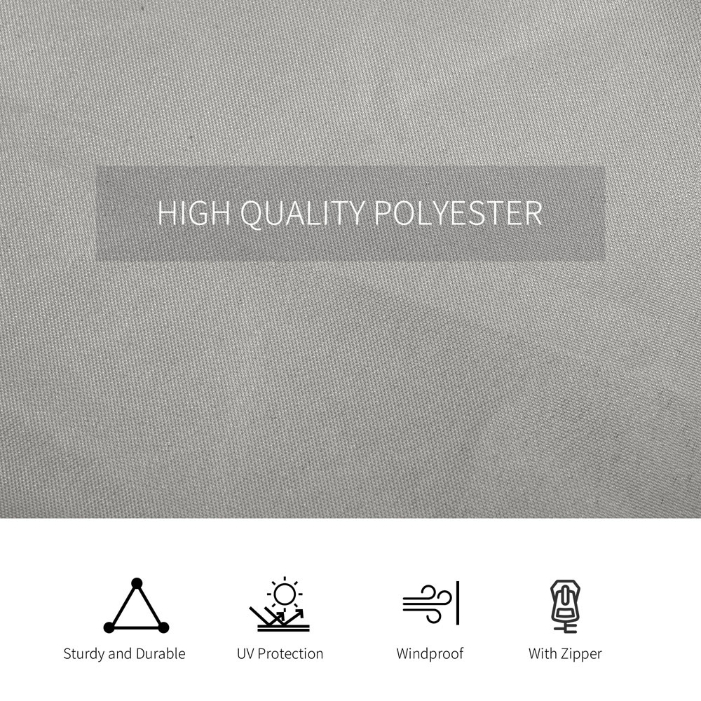 Outsunny 3 x 3m Light Grey Universal Gazebo Replacement Sidewall 4 Pack Image 7
