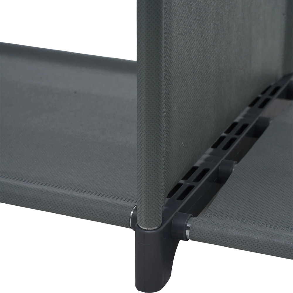 Living and Home 5-Tier Grey Double Row Storage Shelf with Metal Frame Image 4
