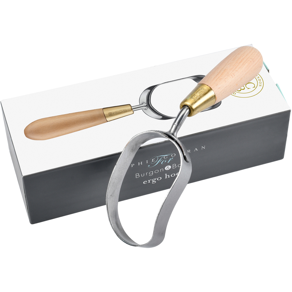 Sophie Conran Stainless Steel Ergonomic Garden Hoe with Beech Wood Handle in Gift Box Image 4