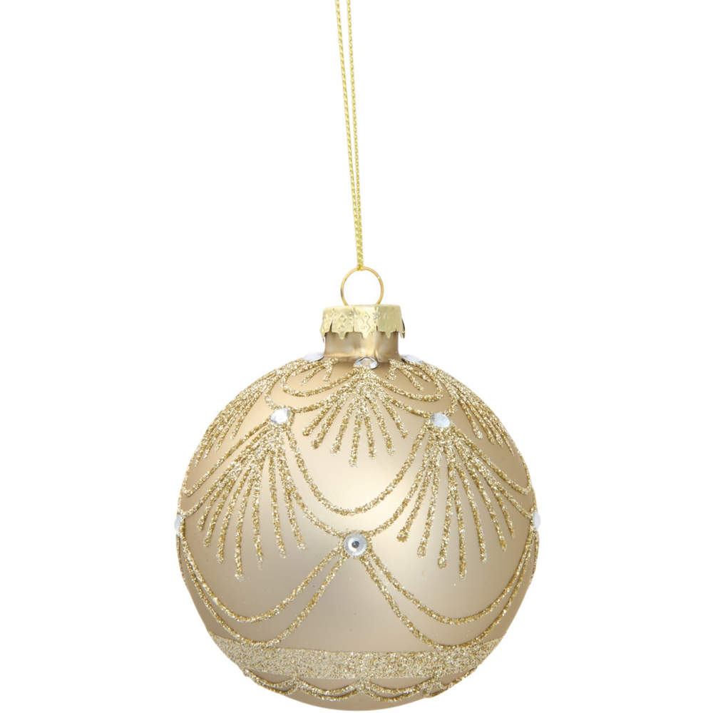 Patterned Mocha Bauble Image 2
