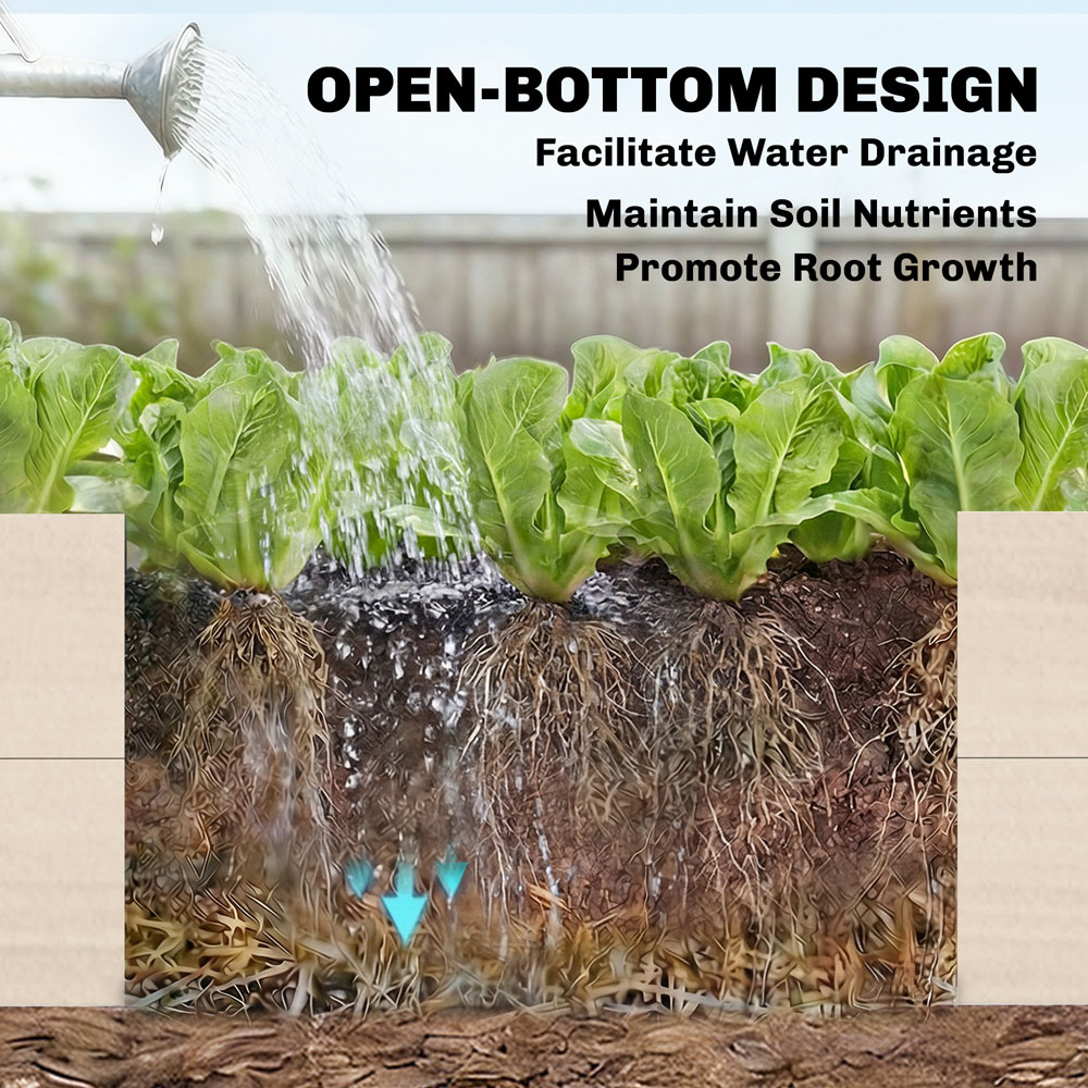 Outsunny 620L Wooden Raised Garden Bed Image 5