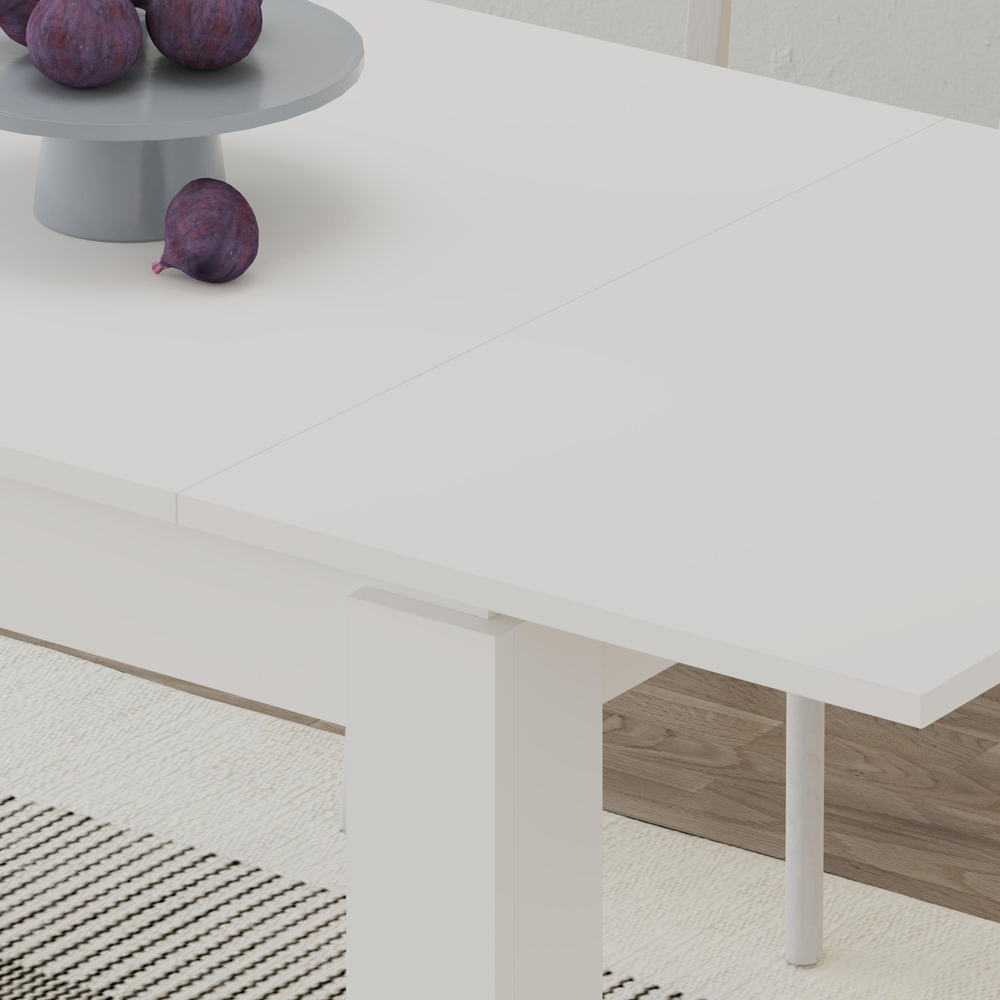Decortie Tolmen 6 Seater White Dining Table Image 3