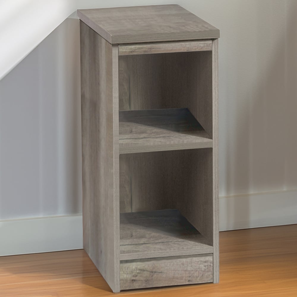 R White Cabinets 2 Shelf Grey Desk Height Bookcase Image 1