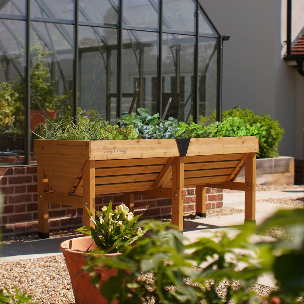 VegTrug Classic Natural Cedar Wood Raised Garden Planter 80 x 183 x 76cm Image 2