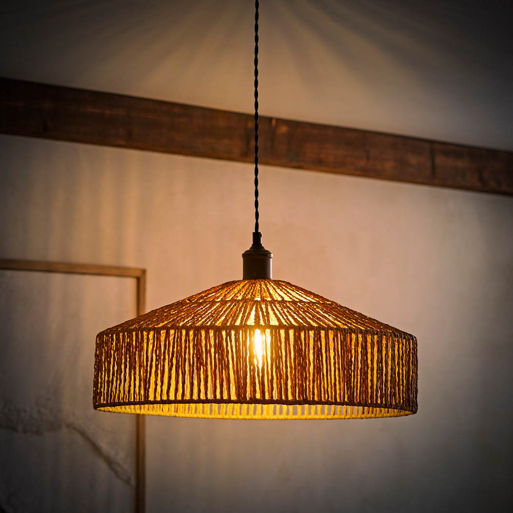 ValueLights Elcano Woven Rope Ceiling Pendant Light Shade Image 5