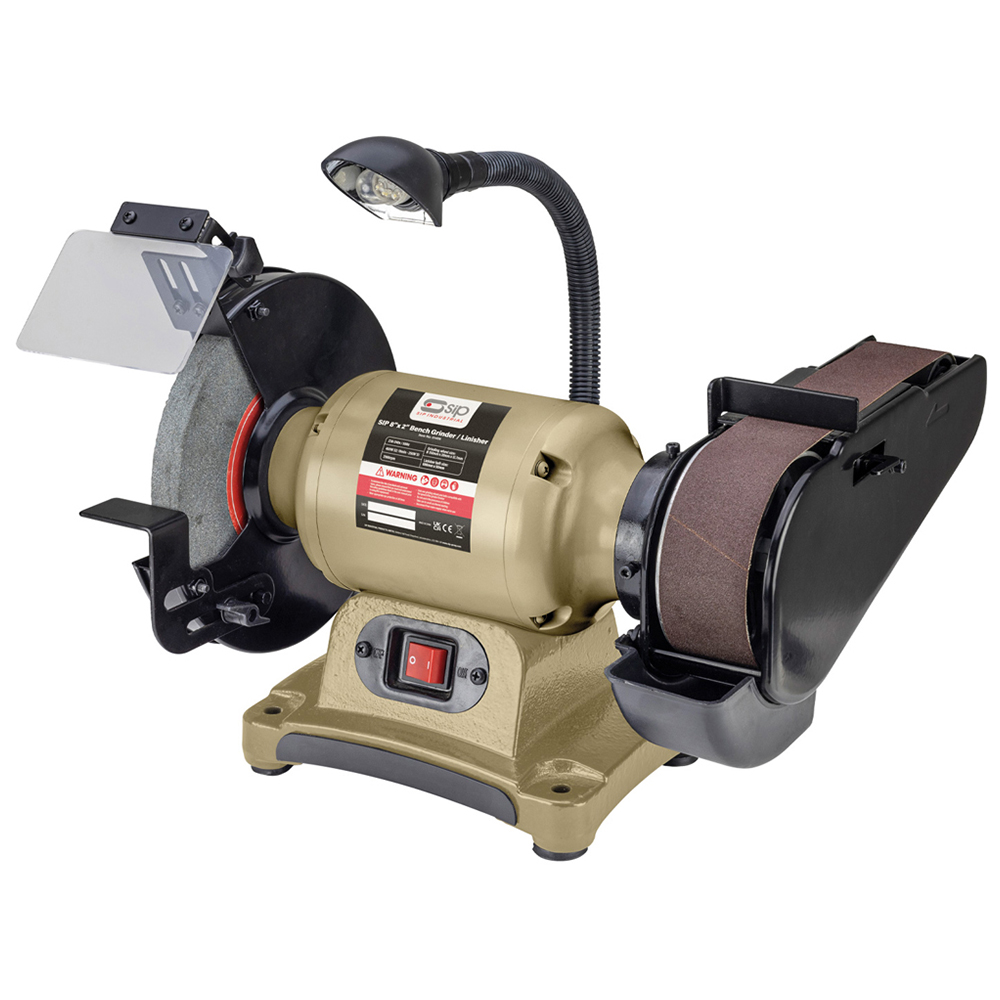 SIP Bench Grinder and Linisher 8 x 2 inch Image 1