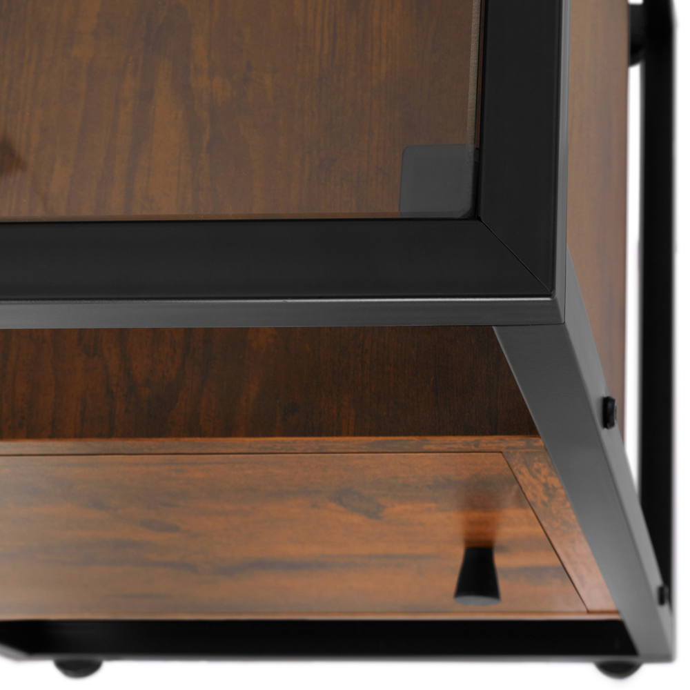 tectake Dudley 3 Shelf Dark Wood Nightstand Image 8