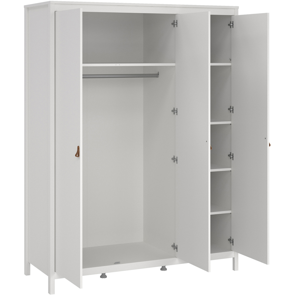 Florence Barcelona 3 Door White Wardrobe Image 4