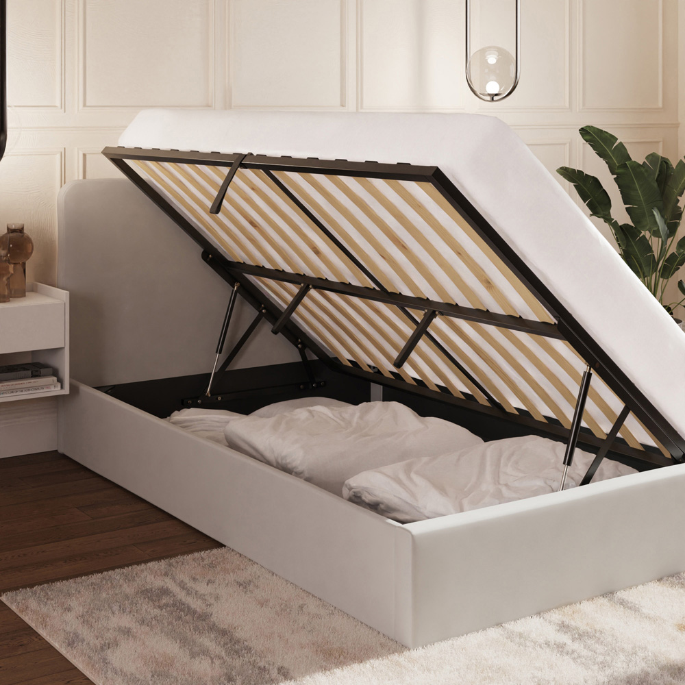 GFW Chiswick Double Soft Grey Ottoman Bed with SC Pocket Sprung Mattress Image 8