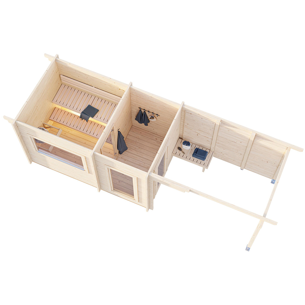 Palmako Sanna 21.6 x 8.8ft Pent Outdoor Sauna Image 5