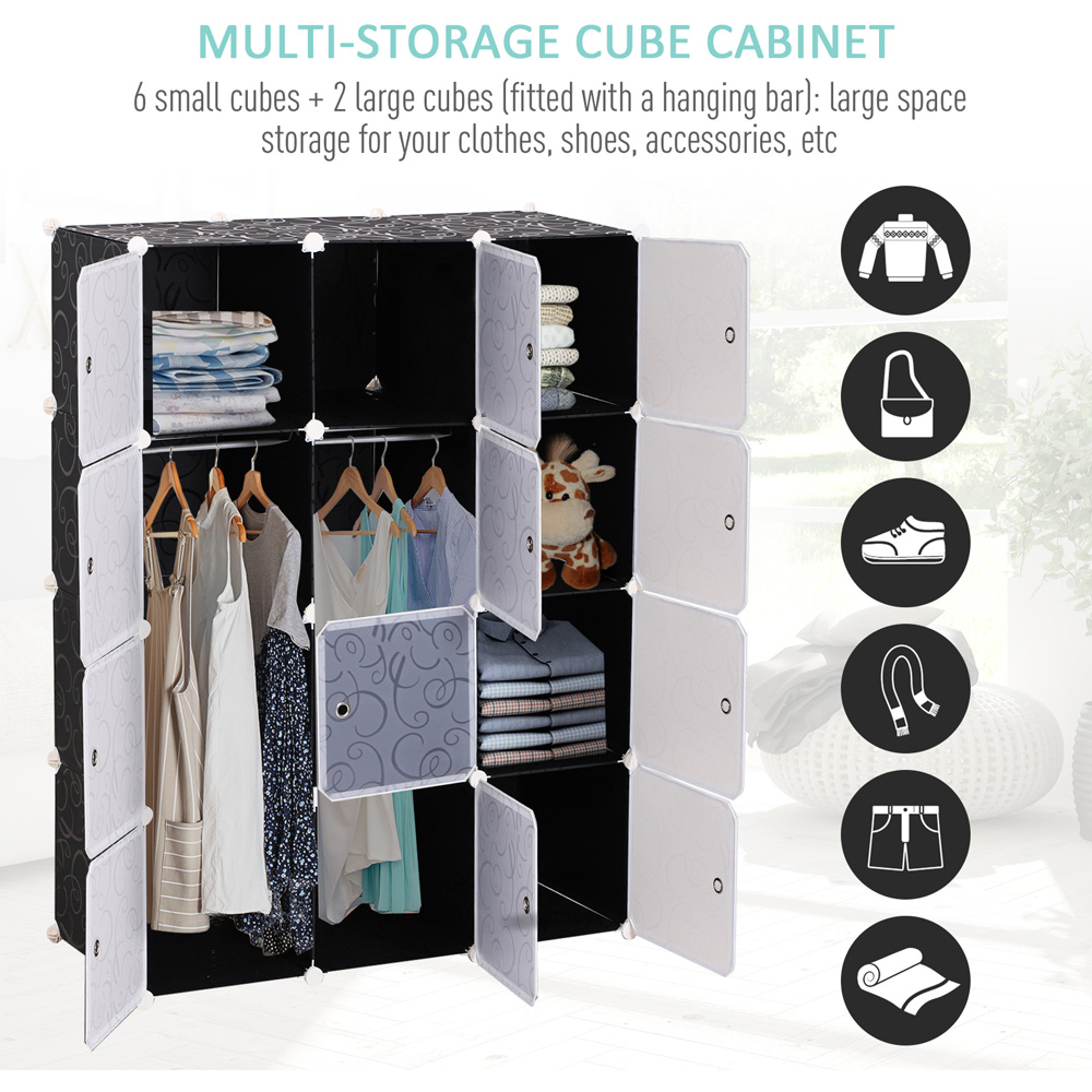 Portland Multi-Storage Modular Plastic Cube Cabinet Image 6