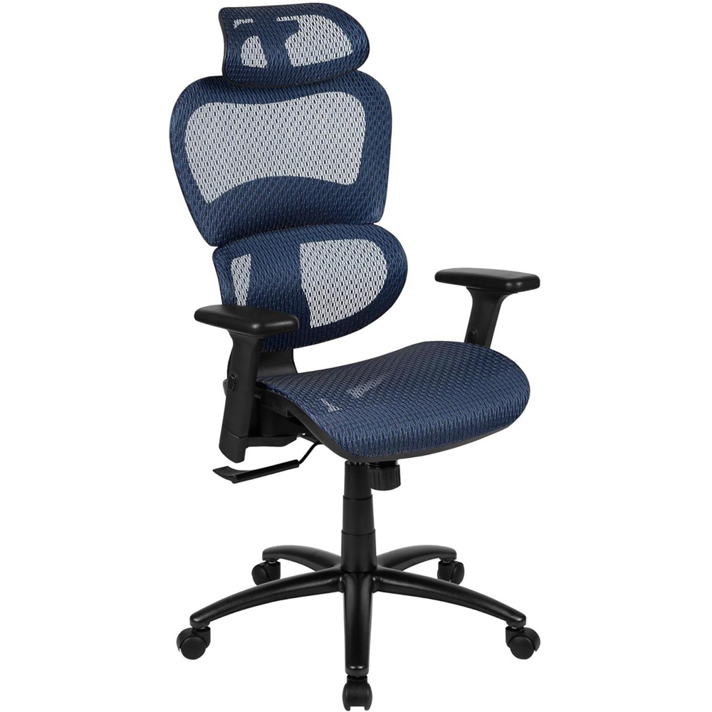 FWStyle Blue High Back Mesh Ergonomic Office Chair Image 2