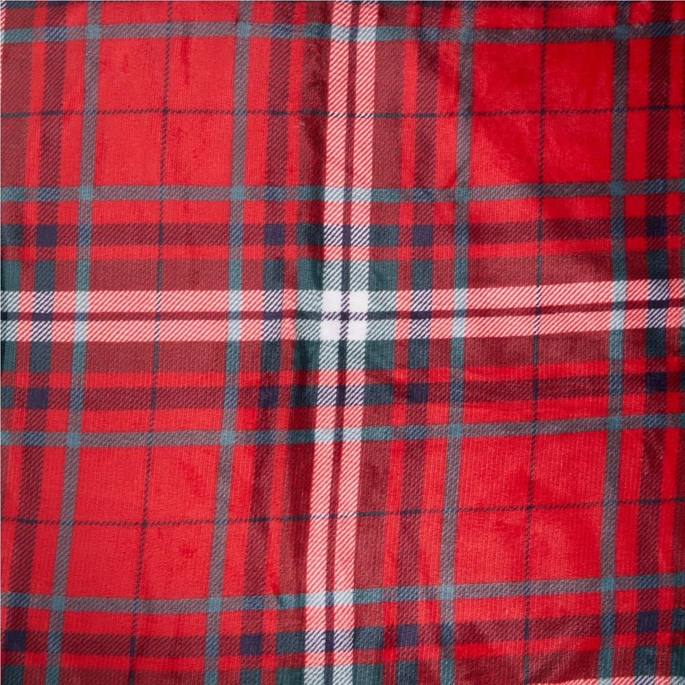 Cameron Check Sherpa Throw - Red Image 3