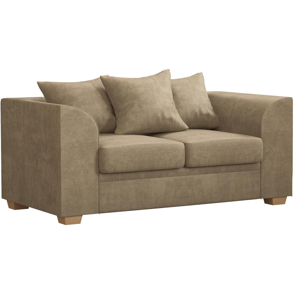 Modo 5 Seater Mink Plush Velvet Scatter Back Sofa Set Image 3