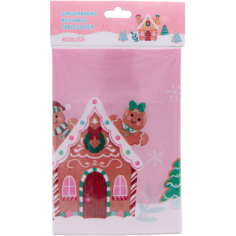 Gingerbread Reusable Table Cover - Pink Image 1