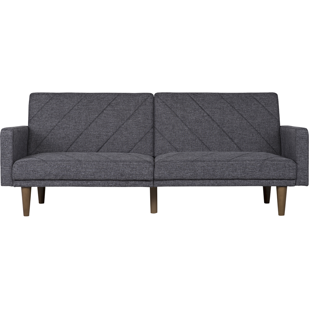 Dorel Paxson 3 Seater Linen Grey Sofa Bed with Wooden Feet | Homebase