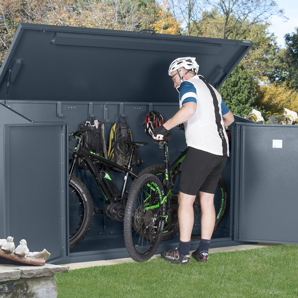 Asgard Access E Plus 8 x 4ft Double Door Green Bike Storage Shed Image 8