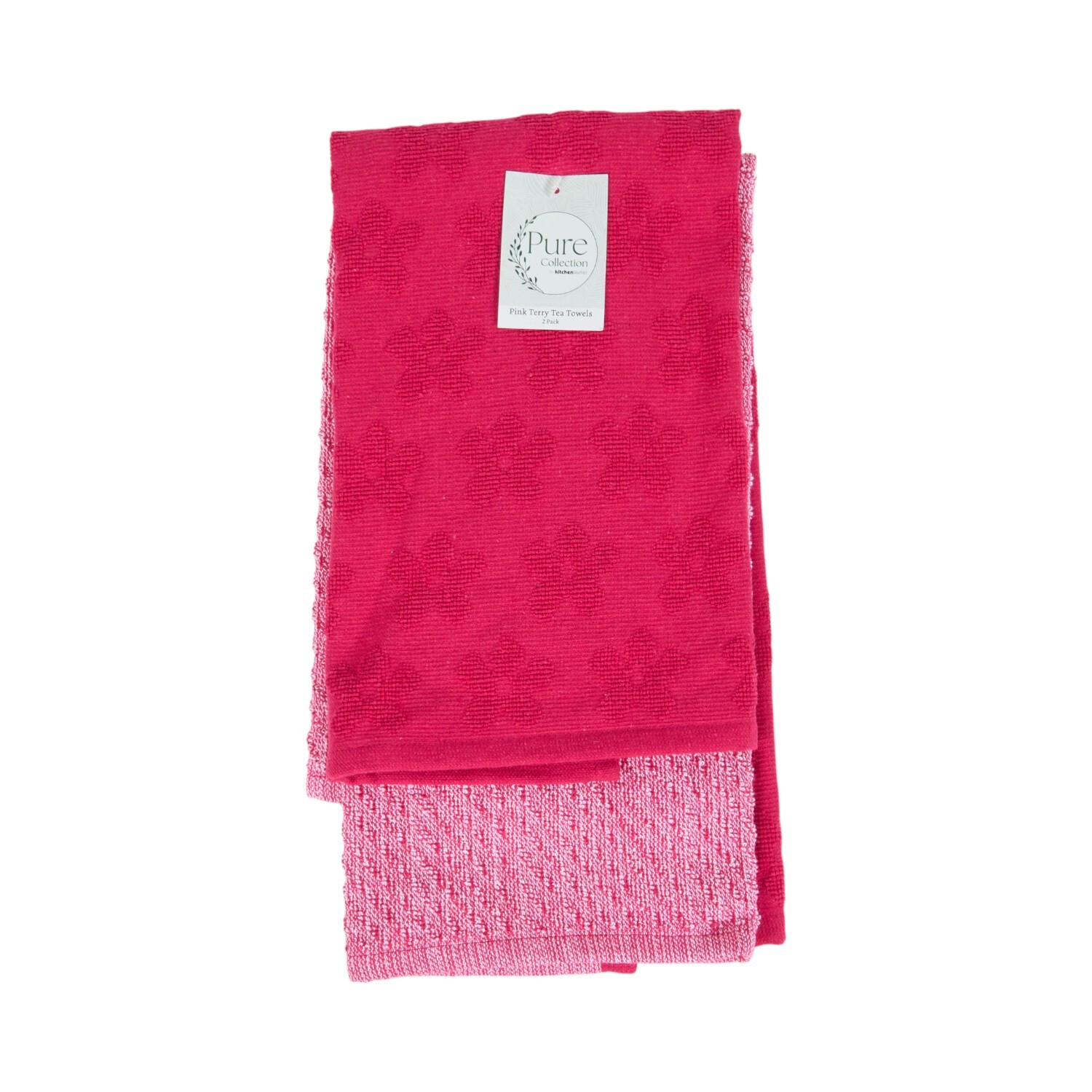 Pack of 2 Terry Towels - Pink Image 7