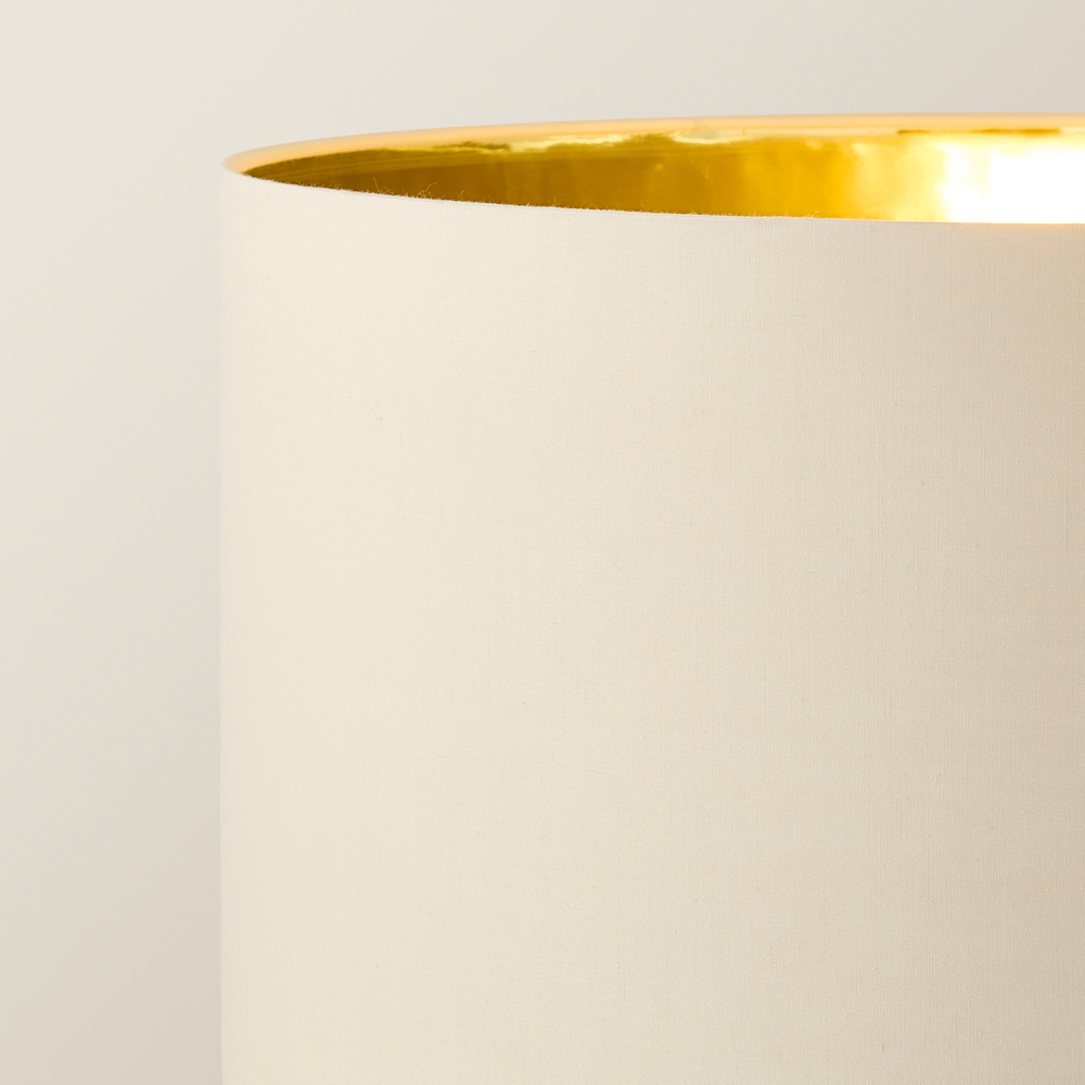 ValueLights Marissa Beige and Gold Shade Gold Ball LED Floor Lamp Image 3