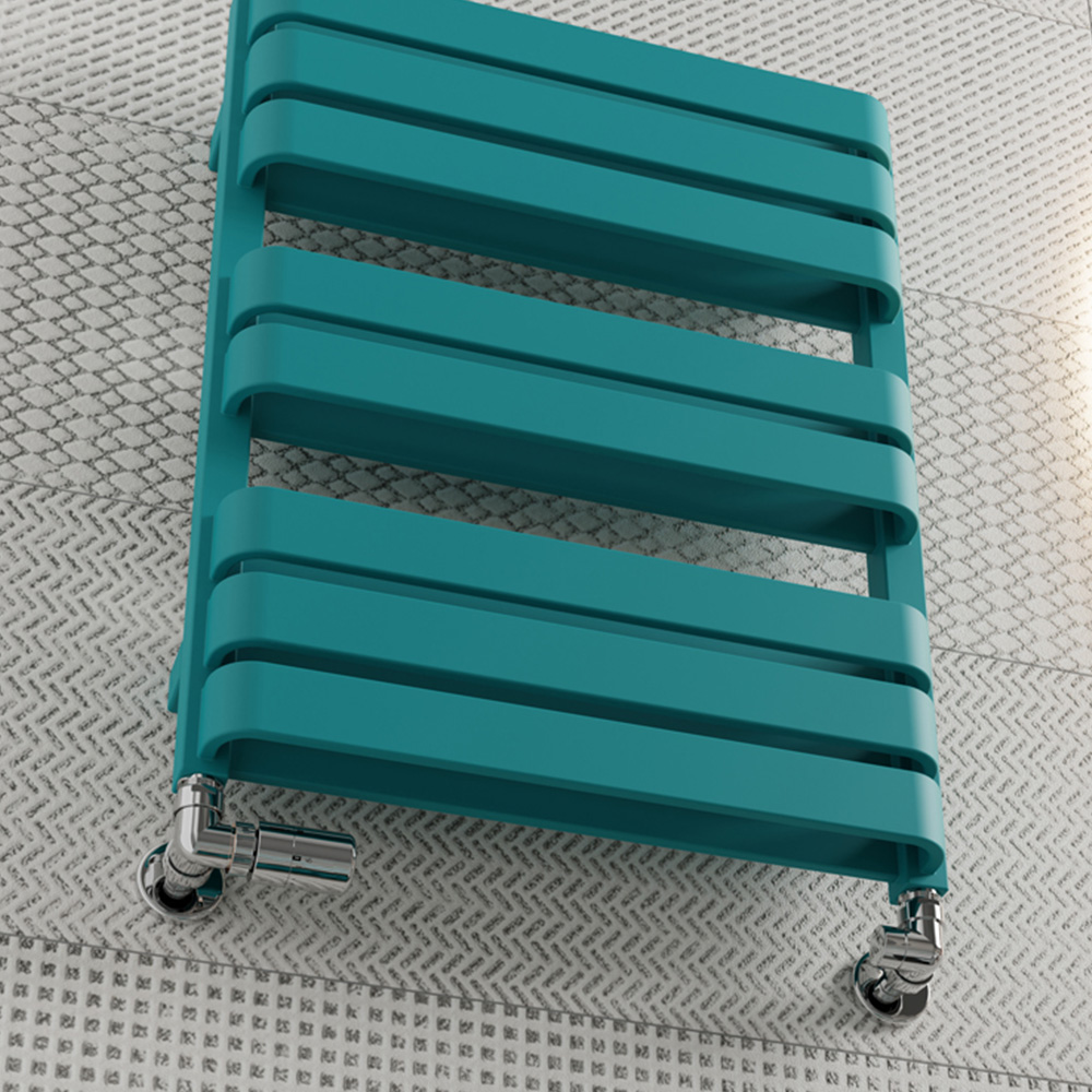Terma Warp T Bold Matt Teal Heated Towel Rail 1569 BTU 655 x 500mm Image 7