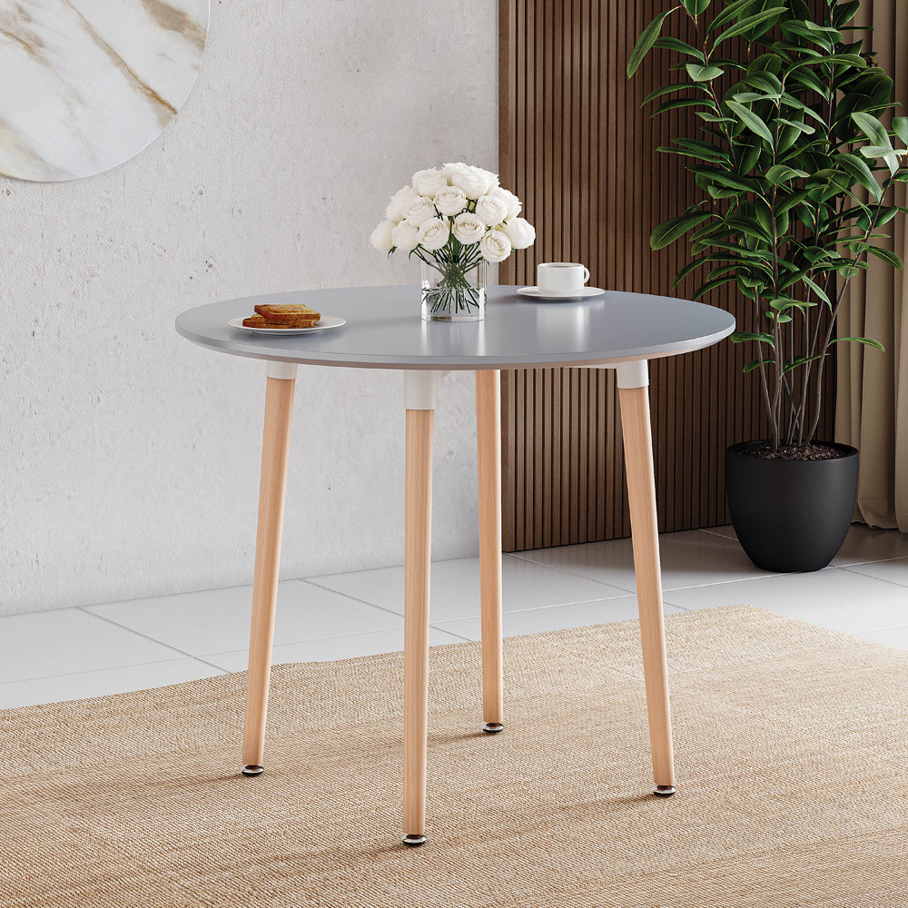 Vida Designs Batley 4 Seater Round Dining Table Grey Image 4