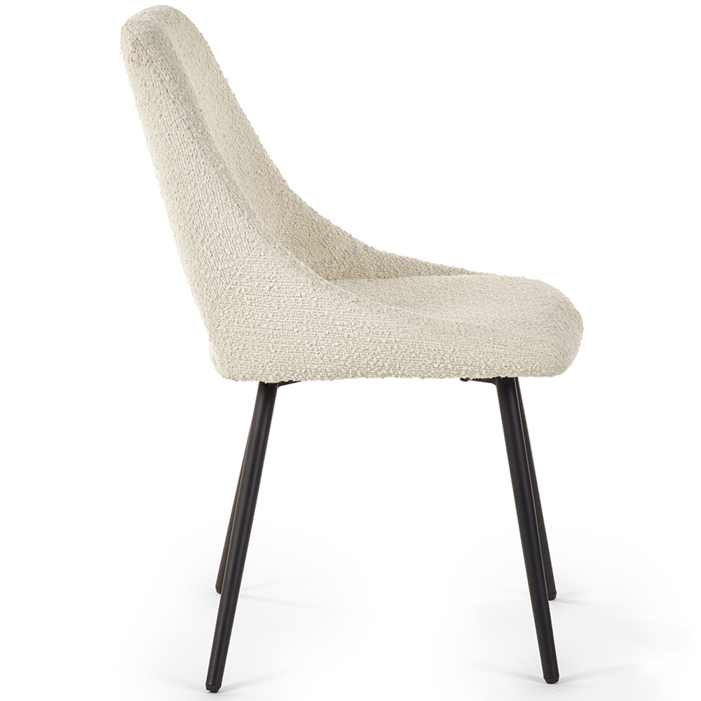 Julian Bowen Luca Iris 4 Seater Round Dining Set Ivory Image 6