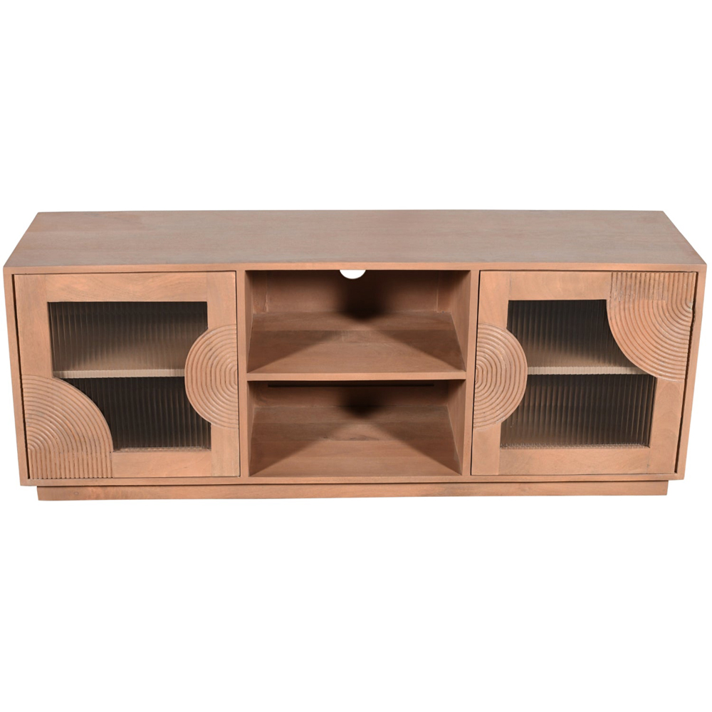 IH Design Jodhpur 2 Door 2 Shelf Solid Wood TV Cabinet Image 4