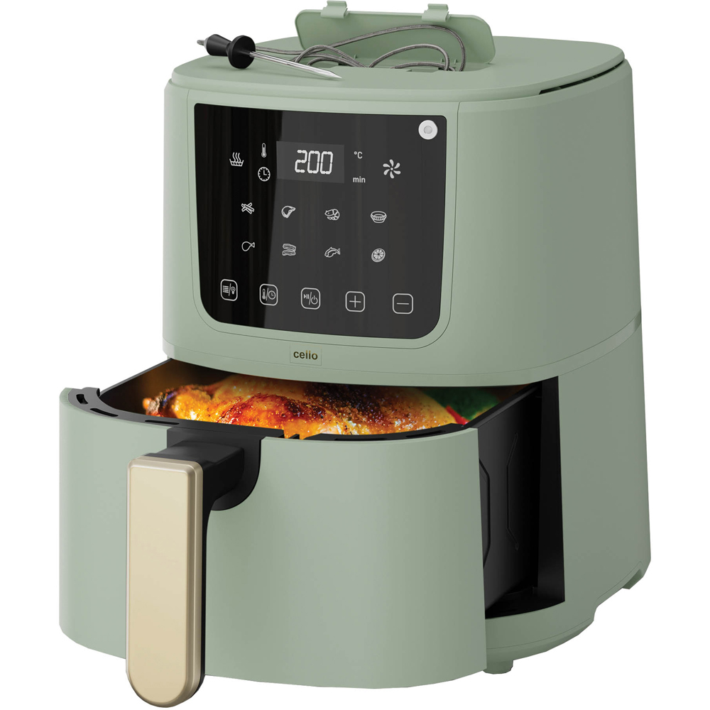 Cello CELLO-AF2599T-GR Green Single Basket Air Fryer Image 3
