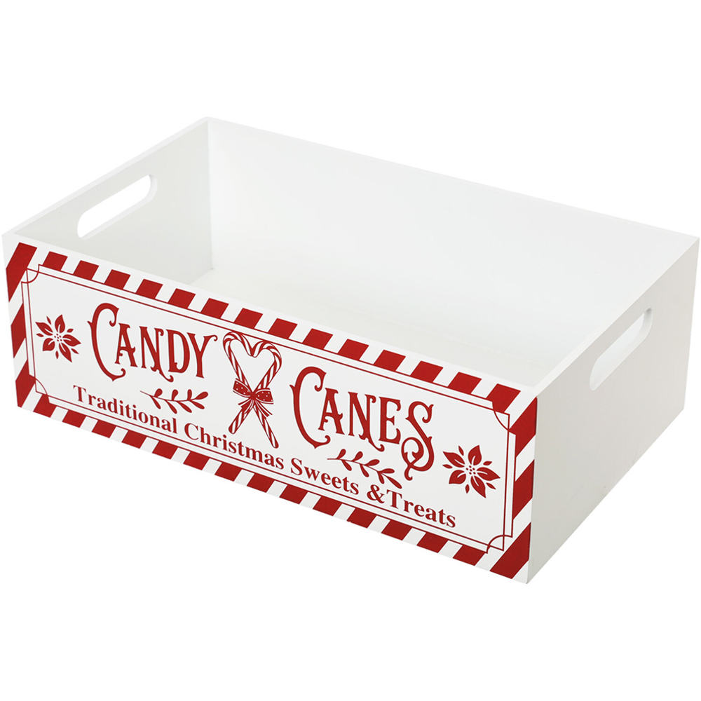 Candy Cane Crate - White and Red Image 2