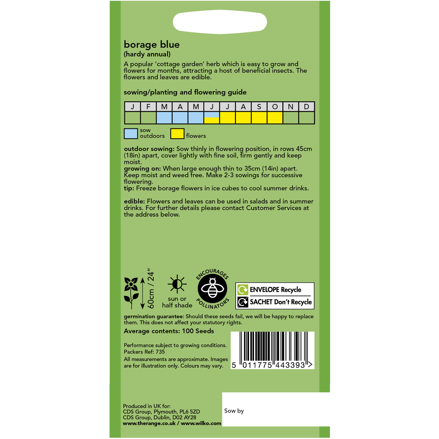 Wilko Borage Blue Seeds Image 2