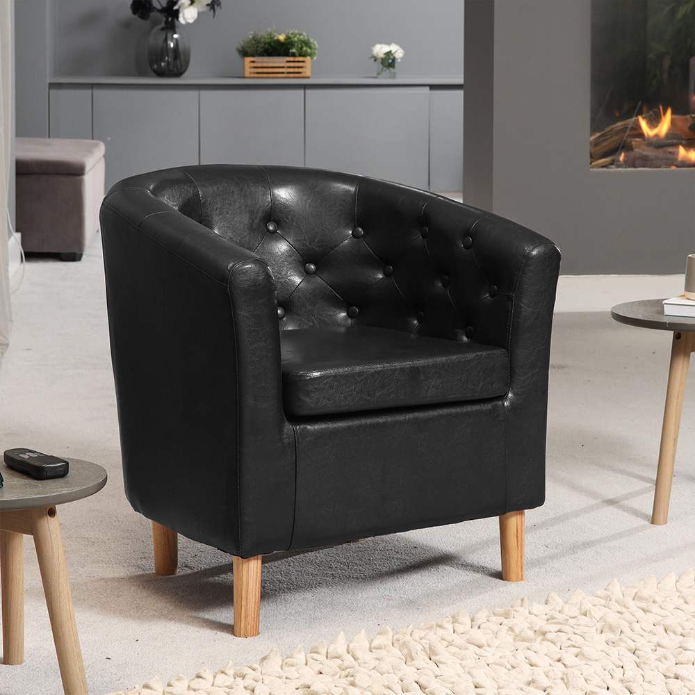 Artemis Home Lodi Black Tub Chair Image 4