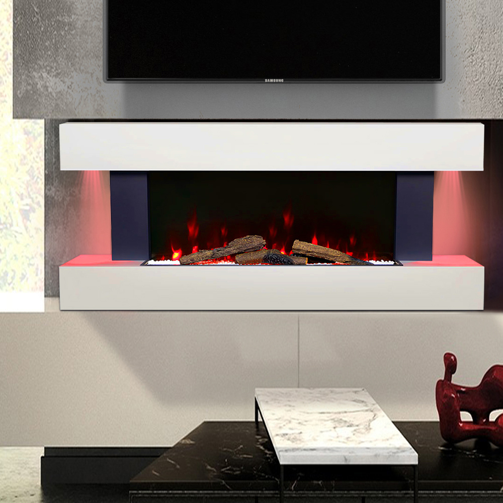 Living and Home Freestanding Electric Fireplace with Remote Image 8