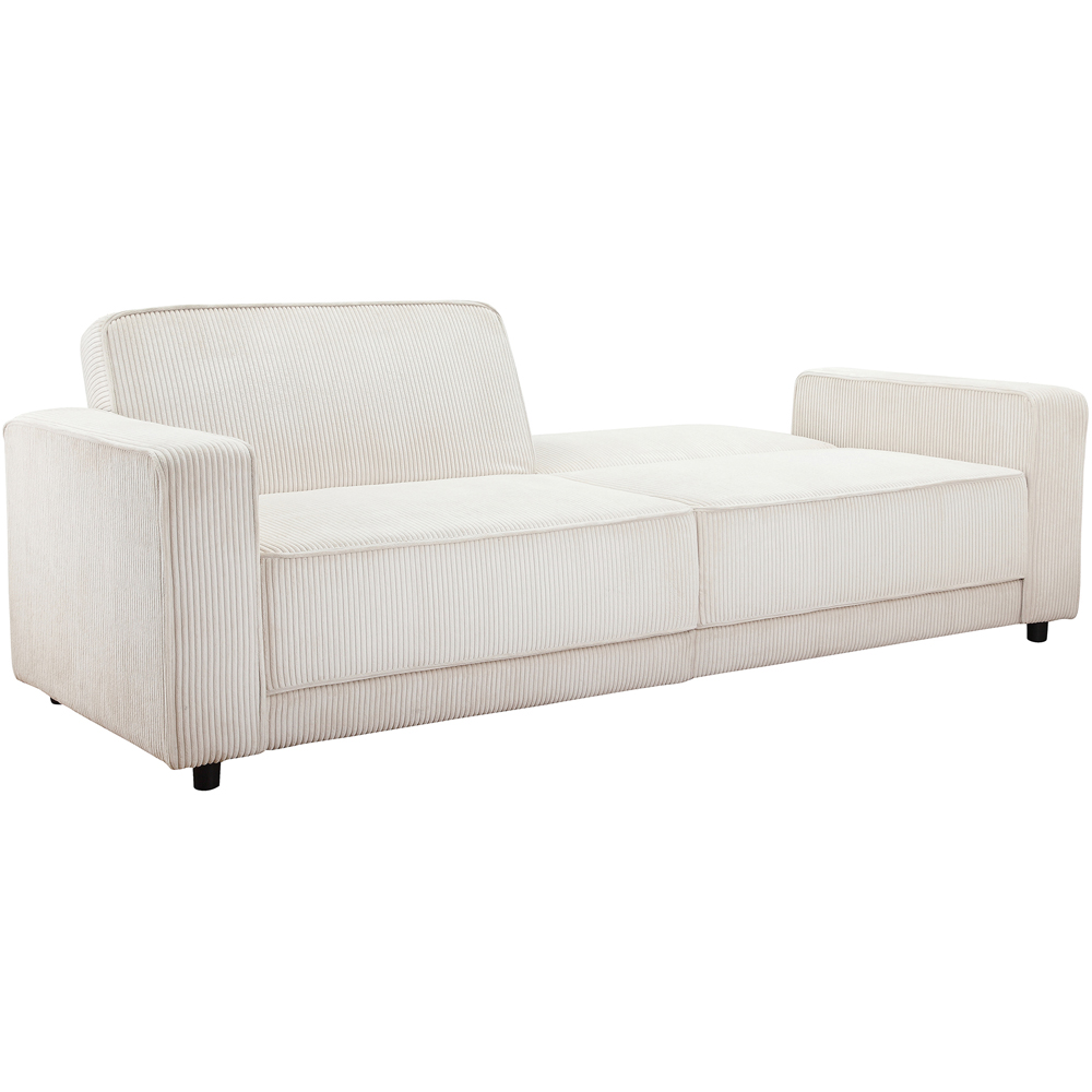 Dorel Allie 3 Seater Cream Corduroy Sofa Bed Image 5