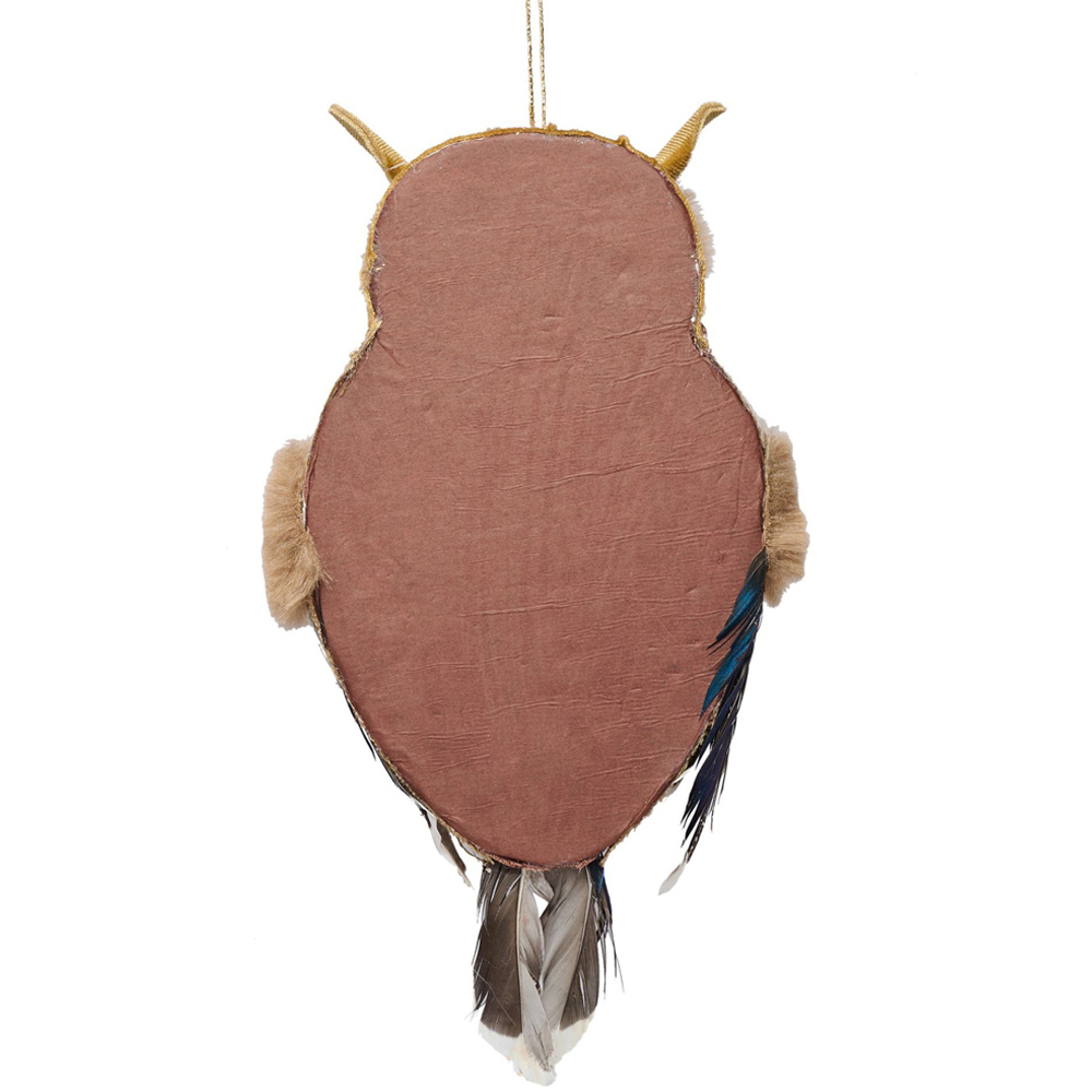 The Seasonal Gift Co Owl with Gold Nose Hanging Christmas Tree Decoration 33cm Image 2