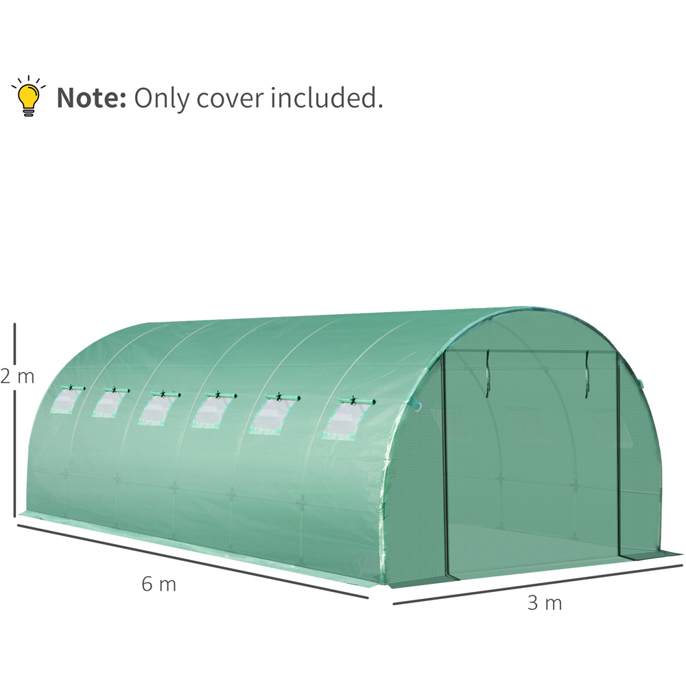 Outsunny Green 19.6 x 10ft Replacement Greenhouse Cover Image 8