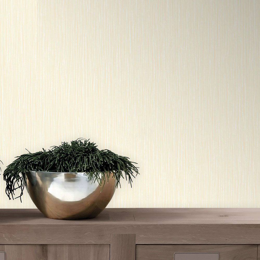 Grandeco Regency Plain Glitter Textured Blown Vinyl Cream Wallpaper Image 3