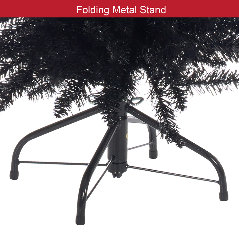 The Christmas Workshop Black Slim Line Christmas Tree 6ft Image 4