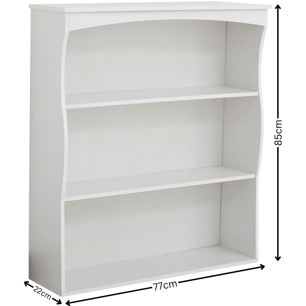 Home Source Polar 3 Tier White Kitchen Wall Mounted Shelf Image 6