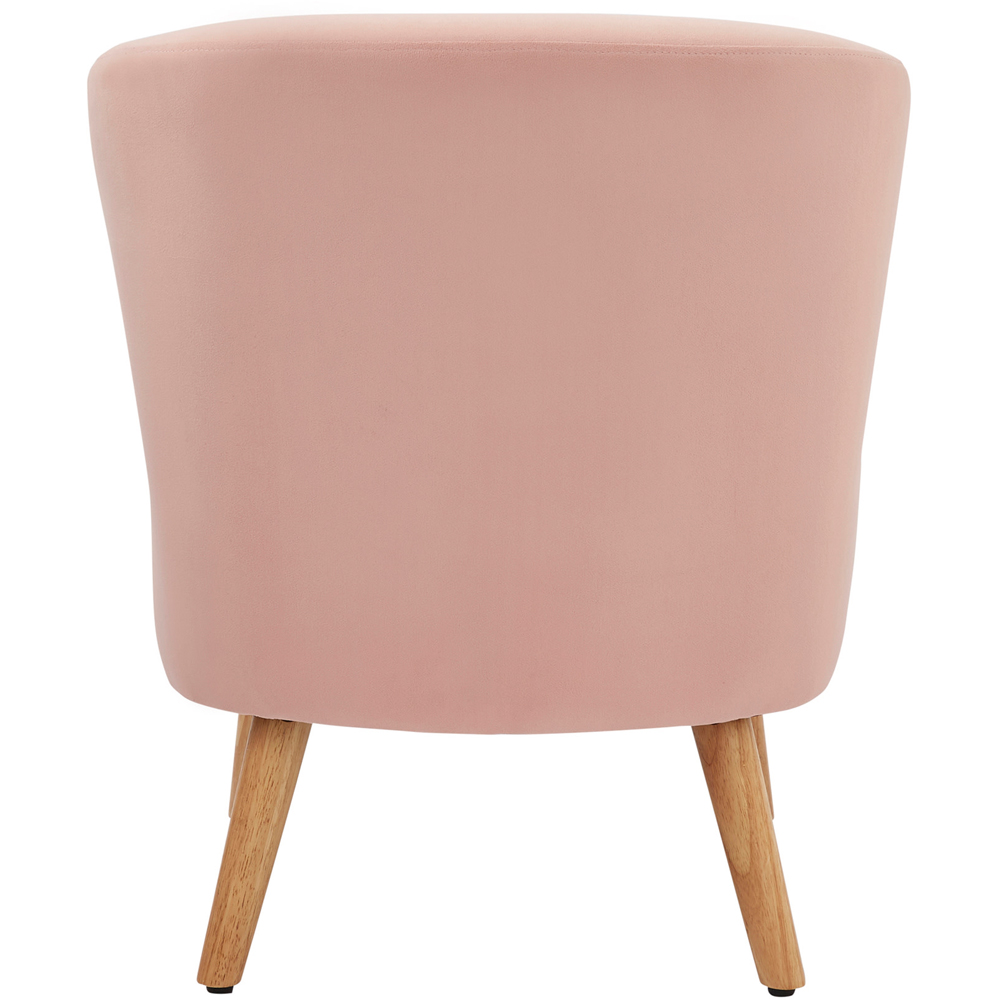 GFW Evie Blush Pink Velvet Accent Chair Image 5