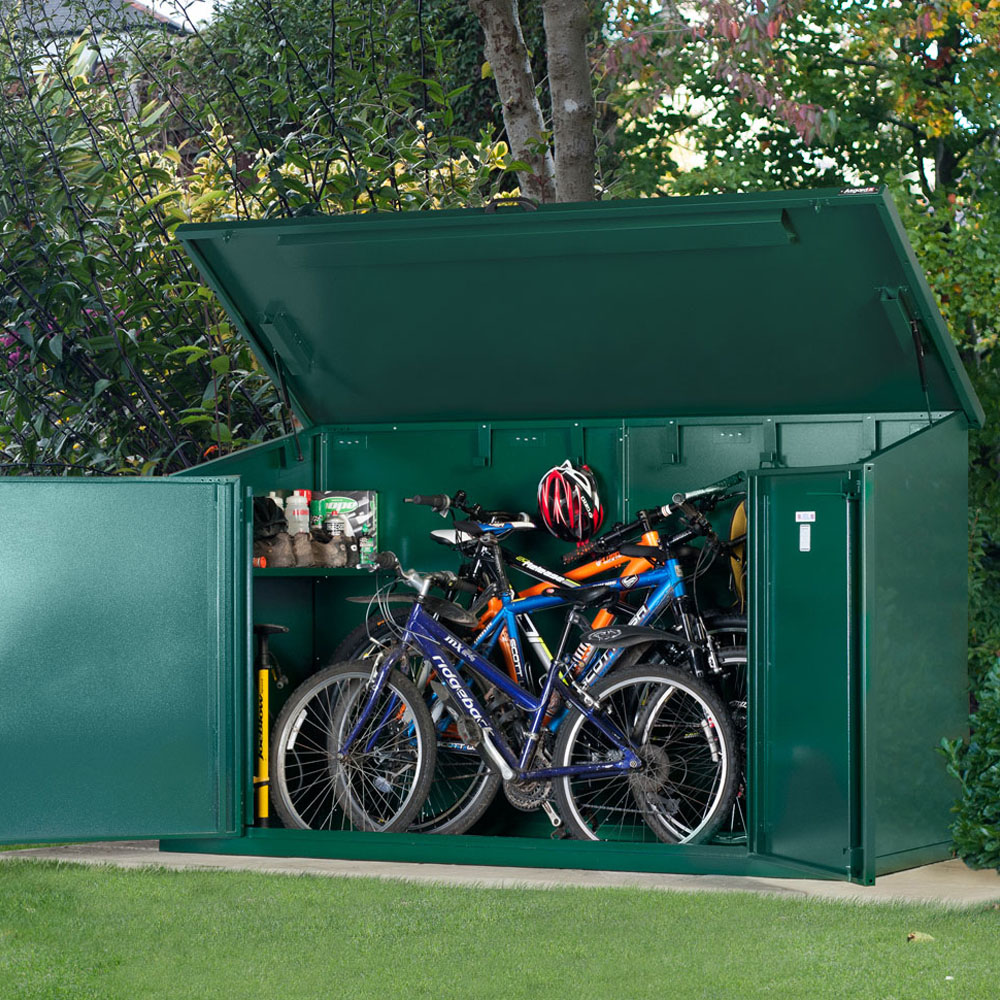 Asgard Access Plus 8 x 4ft Double Door Grey Bike Storage Shed Image 8