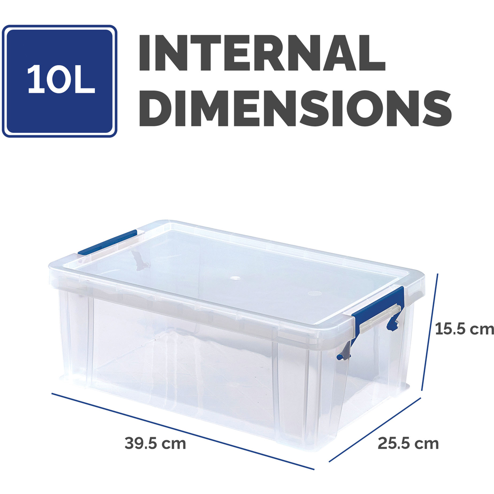 Fellowes Prostore 10L Storage Box with Lid 4 Pack Image 8