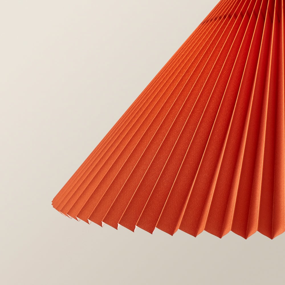 ValueLights Akira Burnt Orange Pleated Shade LED Floor Lamp Image 3