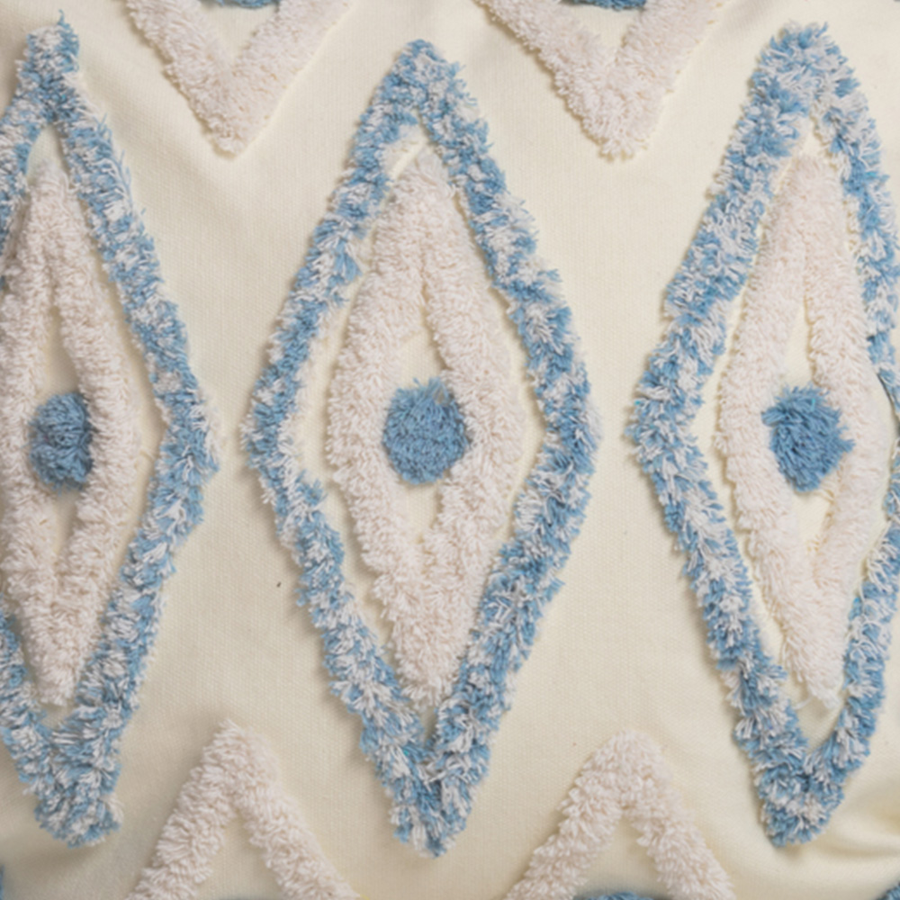 Intimate Oslo Tufted Blue Filled Cushion 43 x 43cm 2 Pack Image 2