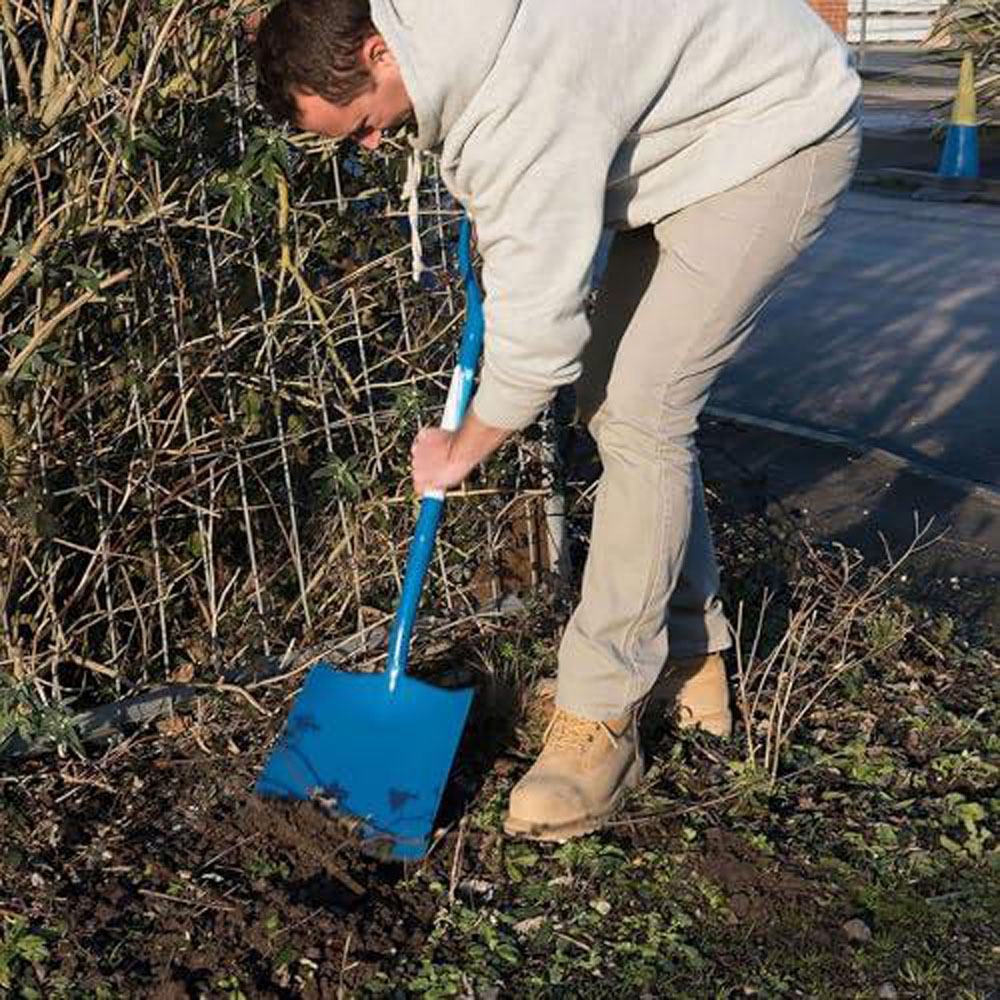 Silverline Blue Solid Forged Square Mouth Shovel Image 2