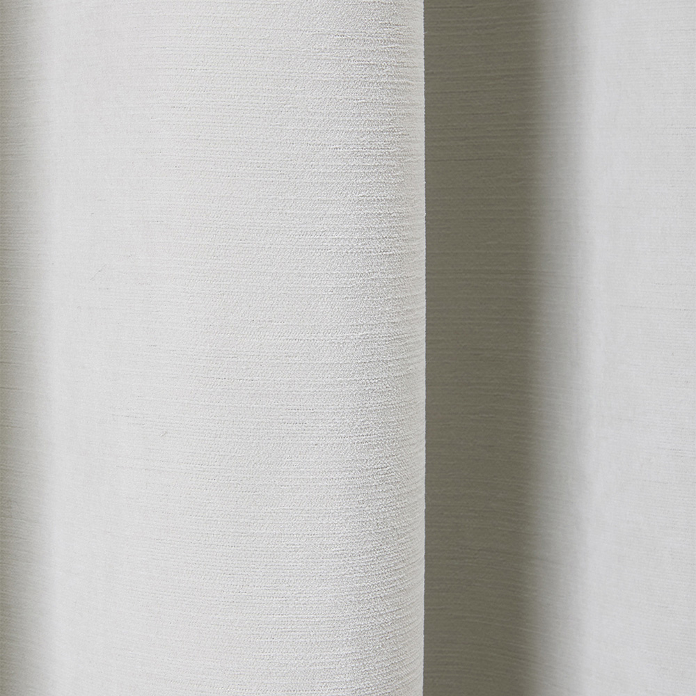 Living and Home Solid Beige White Blackout Chenille Curtains 117 x 137cm Image 6