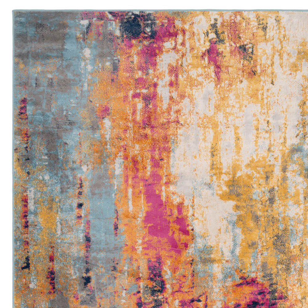 Kukoon Multicolour Bold Distressed Abstract Rug 170 x 120cm Image 2