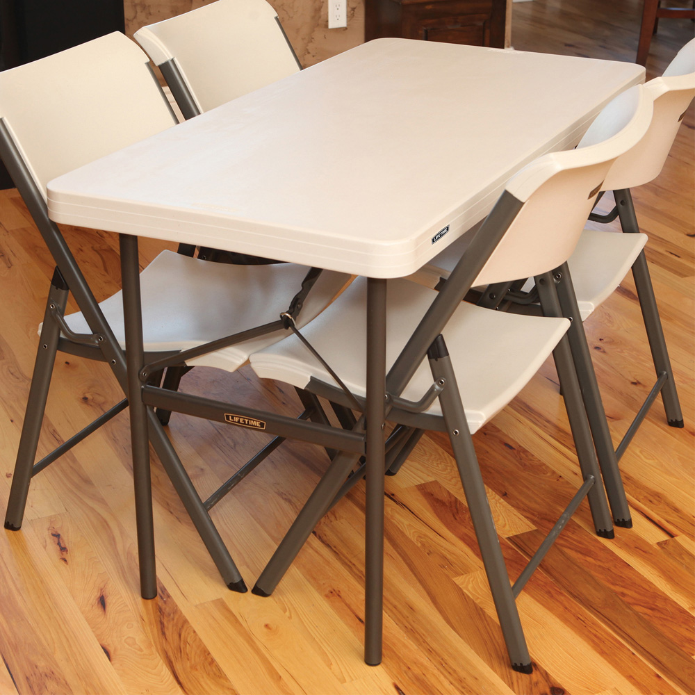 Lifetime Products 4 Seater Foldable Commercial Table White Image 7