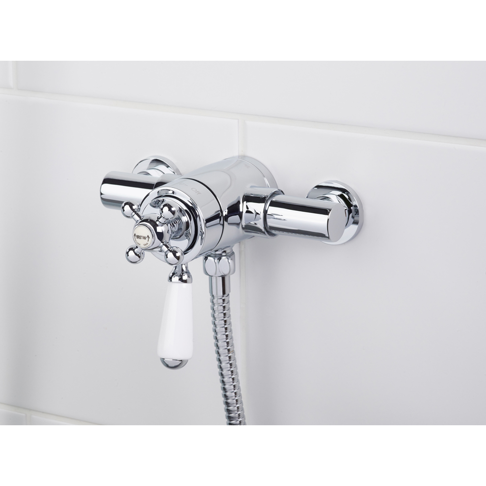Bristan Regency Traditional Chrome Thermostatic Exposed Shower Valve with Handset Image 4