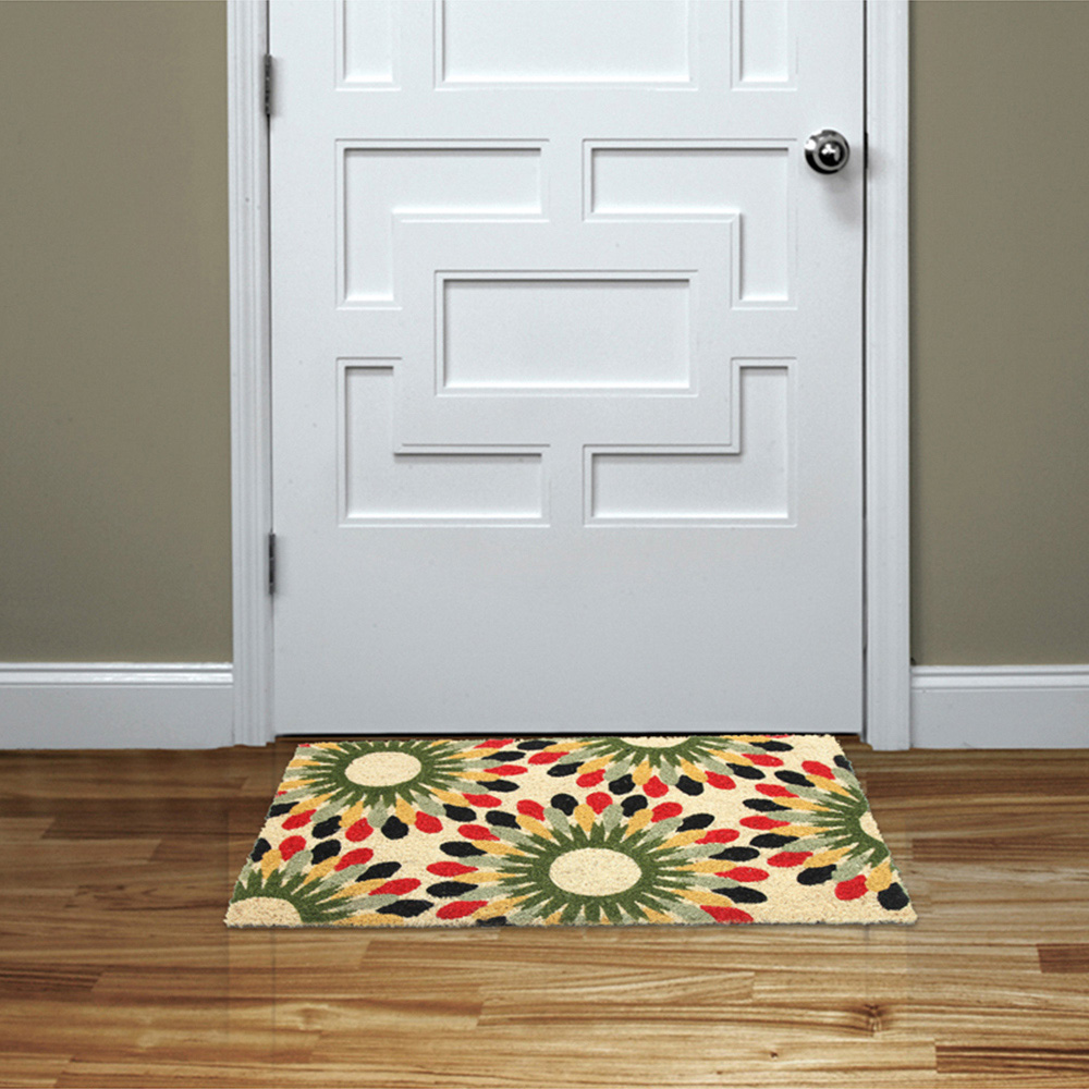 Coco & Coir Indian Bloom Coir Door Mat 45 x 75cm Image 2